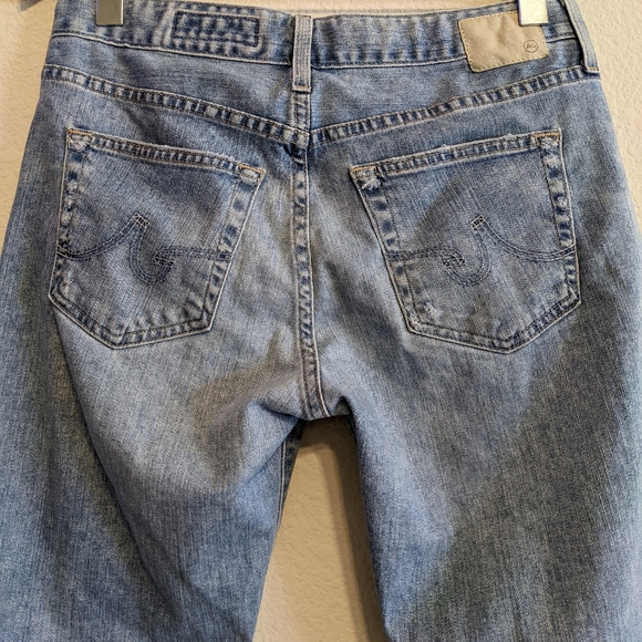 AG ED Adriano Goldschmied Ex Boyfriend Slouchy Slim Distressed Jeans Size 28R. - Picture 5 of 10